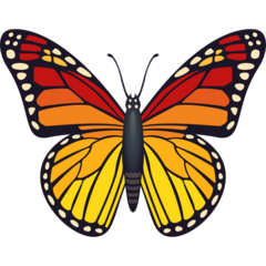 How emoji butterfly displayed on Joypixels