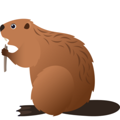 How emoji beaver displayed on Joypixels