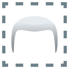 How emoji white hair displayed on Joypixels