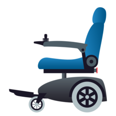 How emoji motorized wheelchair displayed on Joypixels