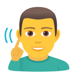 How emoji deaf man displayed on Joypixels