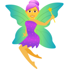 How emoji woman fairy displayed on Joypixels