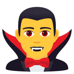 How emoji man vampire displayed on Joypixels