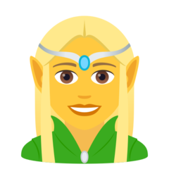 How emoji woman elf displayed on Joypixels