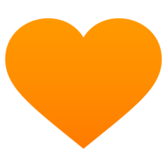 How emoji orange heart displayed on Joypixels