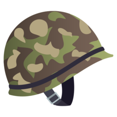 How emoji military helmet displayed on Joypixels