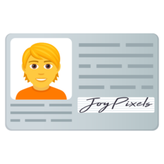 How emoji identification card displayed on Joypixels