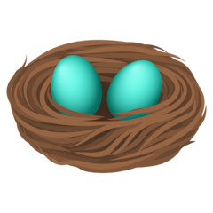 How emoji nest with eggs displayed on Joypixels