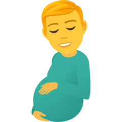 How emoji pregnant man displayed on Joypixels