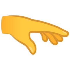 How emoji palm down hand displayed on Joypixels