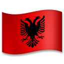 How emoji flag: Albania displayed on LG