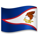 How emoji flag: American Samoa displayed on LG