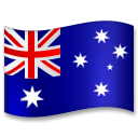 How emoji flag: Australia displayed on LG