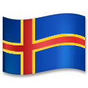 How emoji flag: Åland Islands displayed on LG