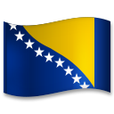 How emoji flag: Bosnia & Herzegovina displayed on LG