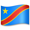 How emoji flag: Congo - Kinshasa displayed on LG