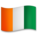 How emoji flag: Côte d’Ivoire displayed on LG