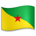 How emoji flag: French Guiana displayed on LG