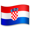 How emoji flag: Croatia displayed on LG