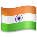 How emoji flag: India displayed on LG