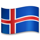 How emoji flag: Iceland displayed on LG