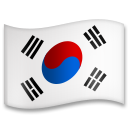 How emoji flag: South Korea displayed on LG