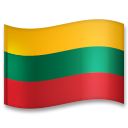 How emoji flag: Lithuania displayed on LG