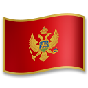 How emoji flag: Montenegro displayed on LG