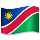 How emoji flag: Namibia displayed on LG