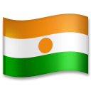 How emoji flag: Niger displayed on LG