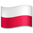 How emoji flag: Poland displayed on LG