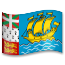 How emoji flag: St. Pierre & Miquelon displayed on LG