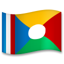 How emoji flag: Réunion displayed on LG