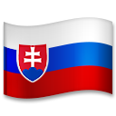 How emoji flag: Slovakia displayed on LG