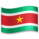 How emoji flag: Suriname displayed on LG