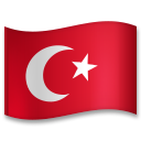 How emoji flag: Turkey displayed on LG