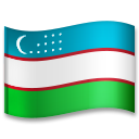 How emoji flag: Uzbekistan displayed on LG