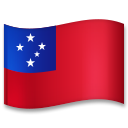 How emoji flag: Samoa displayed on LG