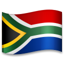 How emoji flag: South Africa displayed on LG