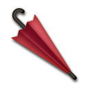 How emoji closed umbrella displayed on LG