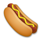 How emoji hot dog displayed on LG