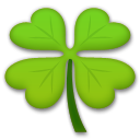 How emoji four leaf clover displayed on LG