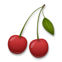 How emoji cherries displayed on LG