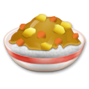 How emoji curry rice displayed on LG