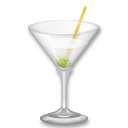 How emoji cocktail glass displayed on LG