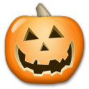 How emoji jack-o-lantern displayed on LG