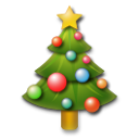 How emoji Christmas tree displayed on LG