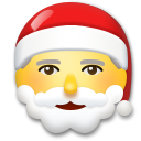 How emoji Santa Claus displayed on LG