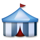 How emoji circus tent displayed on LG