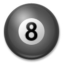 How emoji pool 8 ball displayed on LG